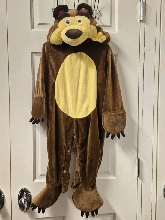 The Unbranded Brand Other - Masha and the Bear Toddler Costume Size 2T Warm Fuzzy Hooded Dress Up